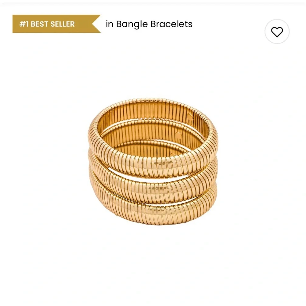 Ettika Gold Coil Bracelets - Picture 2 of 2